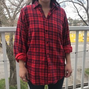 Vintage Plaid Button-Up